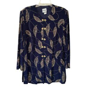 VTG R & M Richards Evening Jacket Women's 20 W‎ Sparkle Open Front Embellished